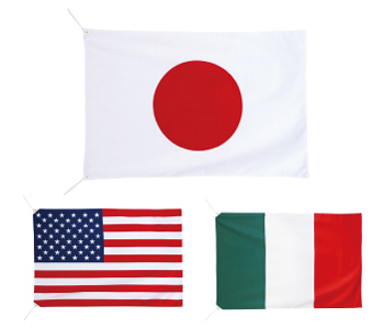 地球にやさしい日本国旗・地球にやさしい外国旗